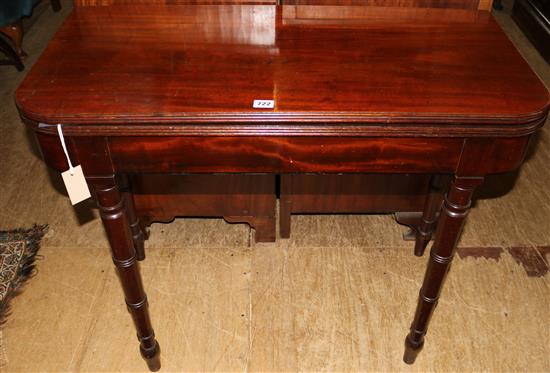 Regency mahogany card table